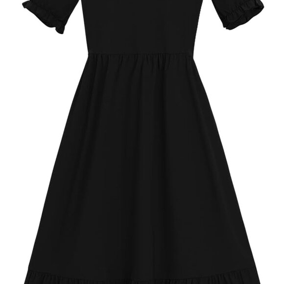 Women's Polyester Short Sleeve Clergy Dress with Tab Insert Collar Small - Picture 1 of 9
